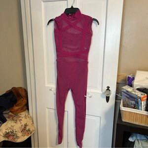Weissman Elite Childhood Dream Mullberry Unitard Sz LC Dance Costume